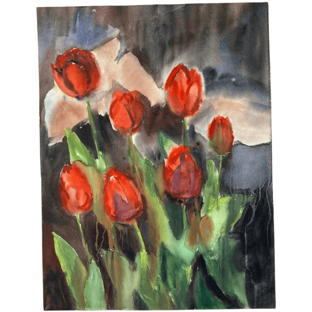 glezna ar ziediem 79