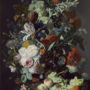 Jan van Huysum, “Still Life with Flowers and Fruit”_1